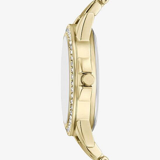 Ladies Boxed Sets Womens Crystal Accent Gold Tone 6-pc. Watch Boxed Set Fmdjset370