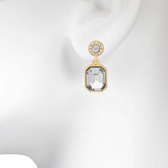 Bijoux Bar Womens Glass Drop Earrings