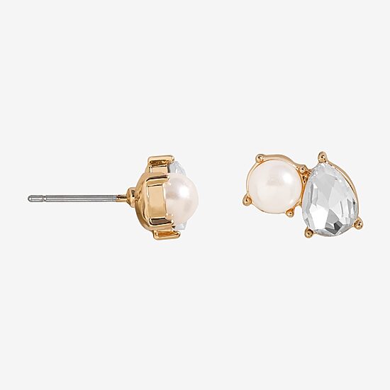 Bijoux Bar Glass 9.1mm Marquise Stud Earrings