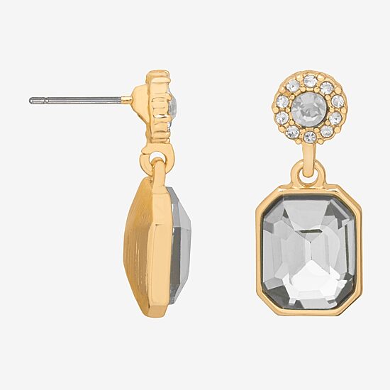 Bijoux Bar Womens Glass Drop Earrings