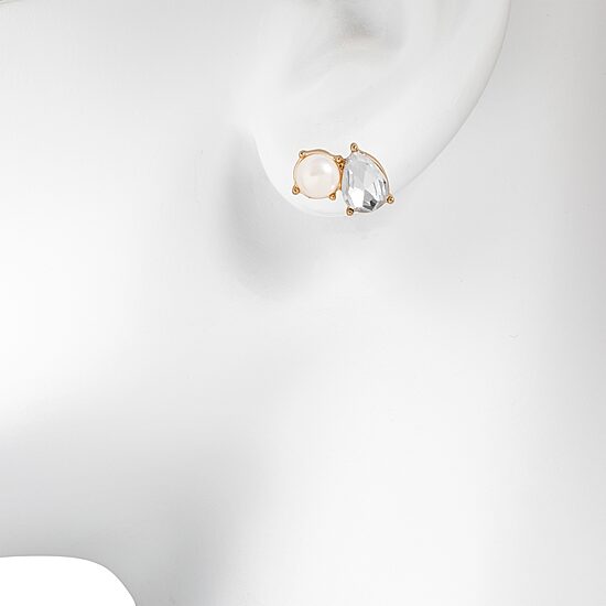 Bijoux Bar Glass 9.1mm Marquise Stud Earrings
