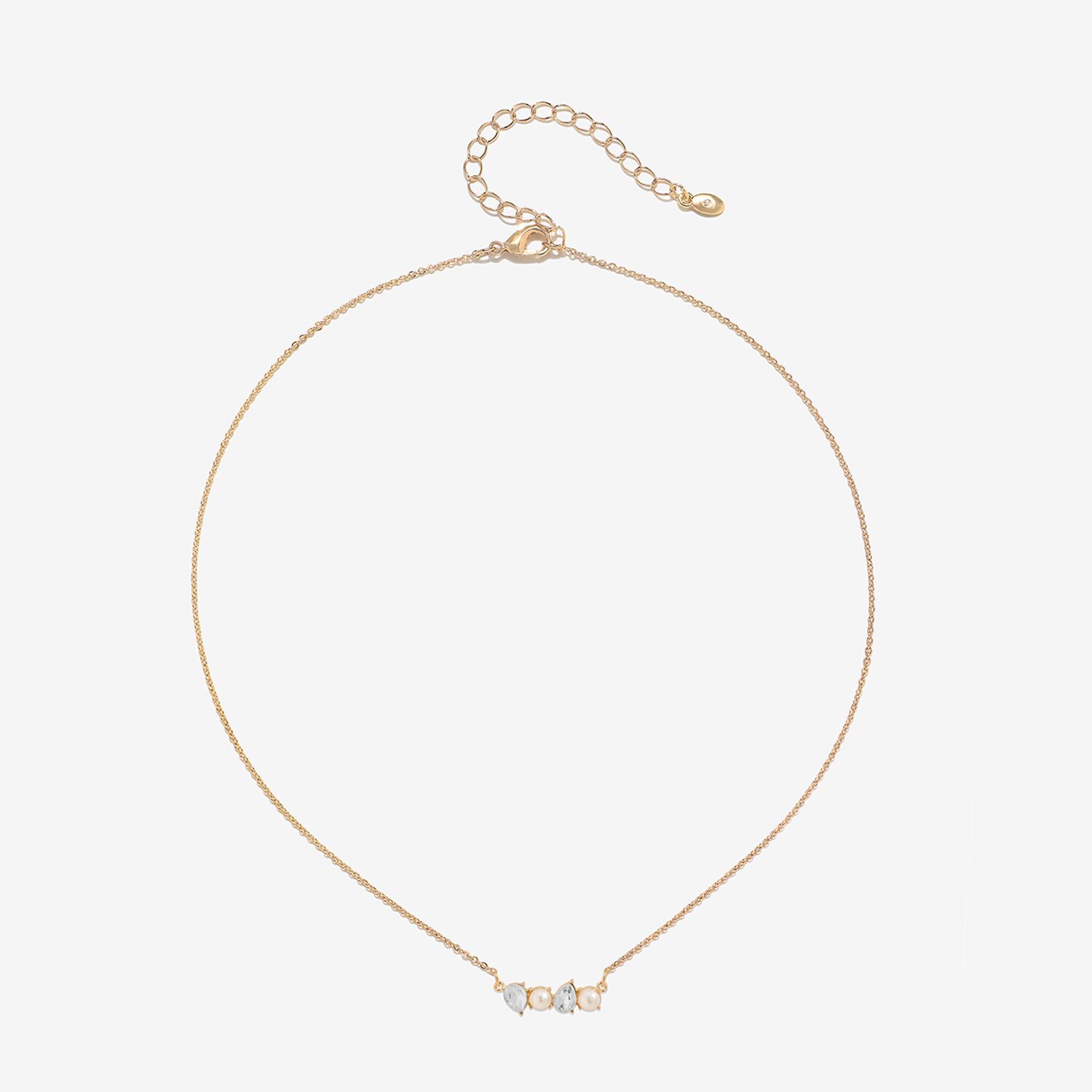 Bijoux Bar Womens Glass Pear 16 Inch Pendant Necklace
