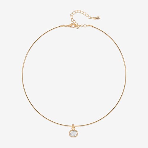 Bijoux Bar Womens 16 Inch Collar Necklace In Yellow