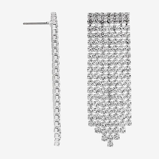 Bijoux Bar Womens Glass Drop Earrings