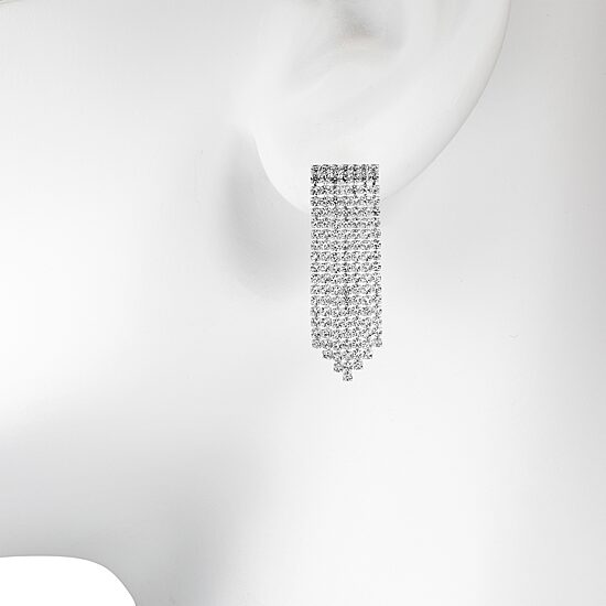 Bijoux Bar Womens Glass Drop Earrings