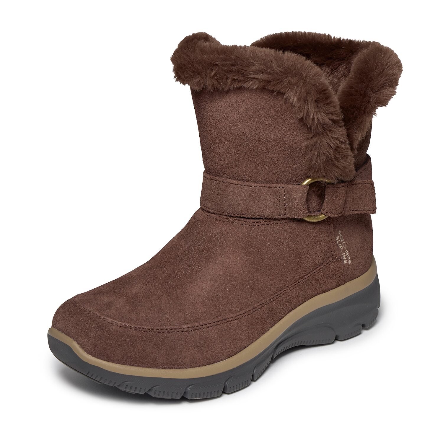 Skechers Womens Easy Going Dreamers Luxe Vibes Faux Fur Lined Flat Heel Winter Boots