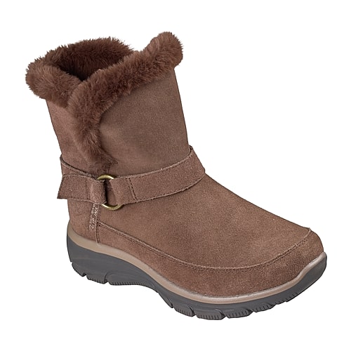 Skechers Womens Easy Going Dreamers Luxe Vibes Faux Fur Lined Flat Heel Winter Boots In Brown