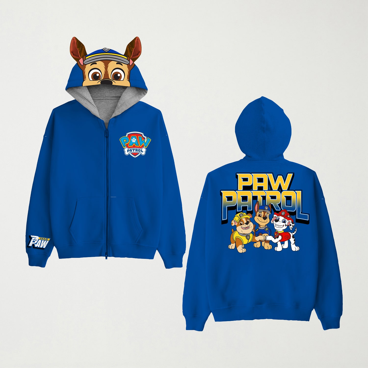Toddler Unisex Long Sleeve Paw Patrol Zipper Hoodie