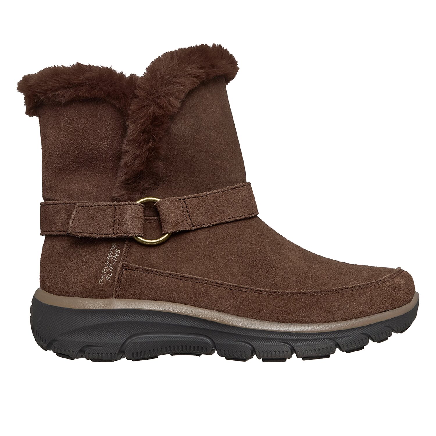 Skechers Womens Easy Going Dreamers Luxe Vibes Faux Fur Lined Flat Heel Winter Boots