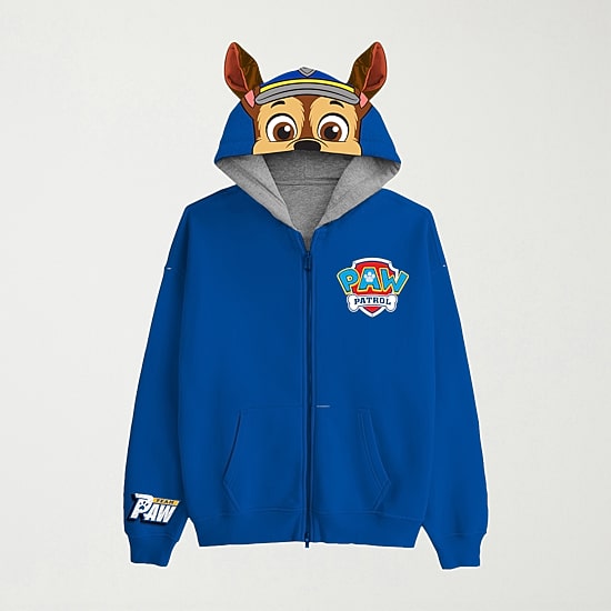 Toddler Unisex Long Sleeve Paw Patrol Zipper Hoodie, Color: Royal ...