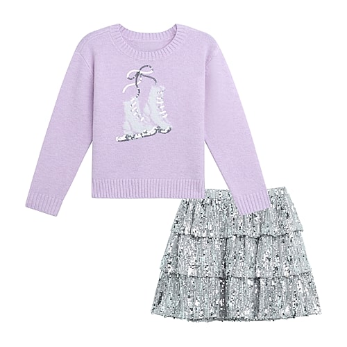 by&by girl Girls 2-pc. Skirt Set, Medium, Purple