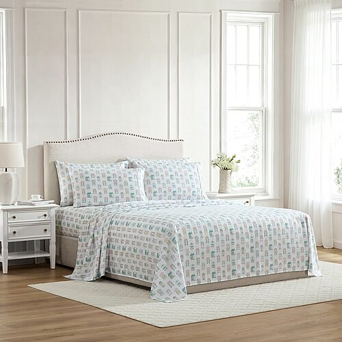 Lenox Printed Microfiber 6-Piece Sheet Set, Full - Spice Village