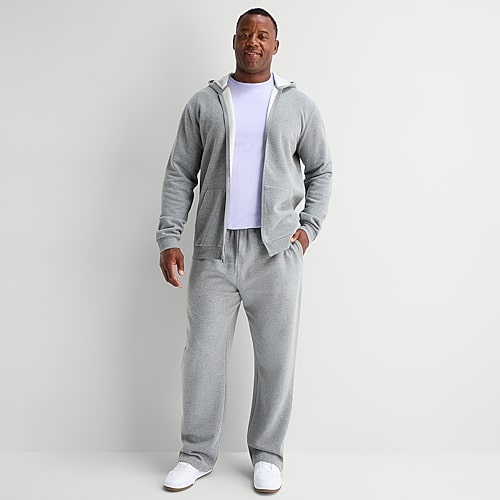 Xersion Sweatpant Mens Straight Mid Rise Regular Fit Big And Tall Workout Pant In Gray