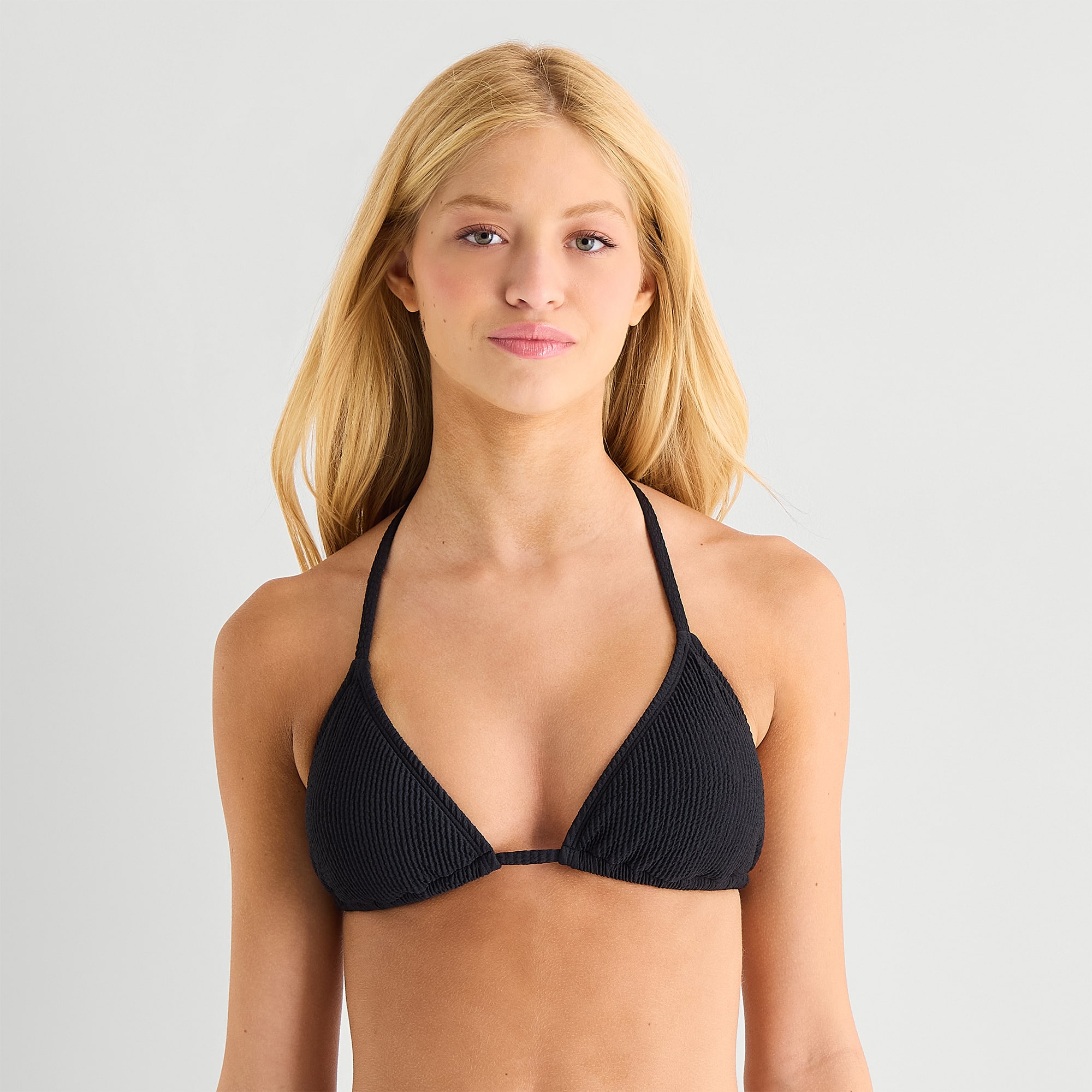 Arizona Adjustable Straps Juniors Triangle Bikini Swimsuit Top