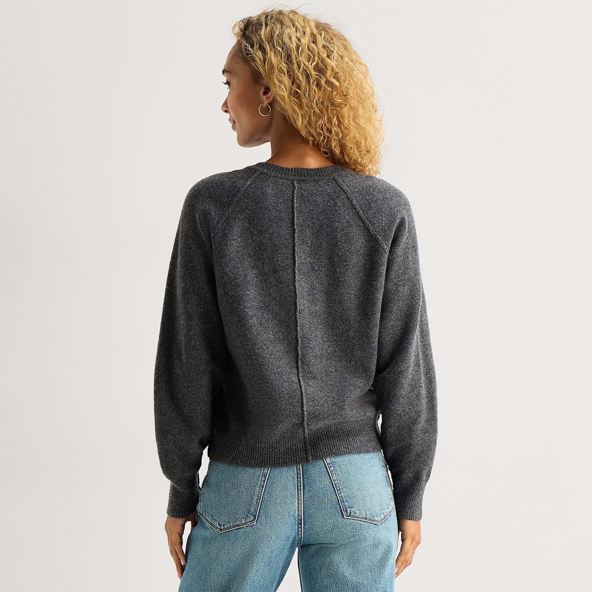 A.N.A Womens Crew Neck Long Sleeve Pullover Sweater