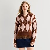 A.N.A Womens Long Sleeve Polo Sweater