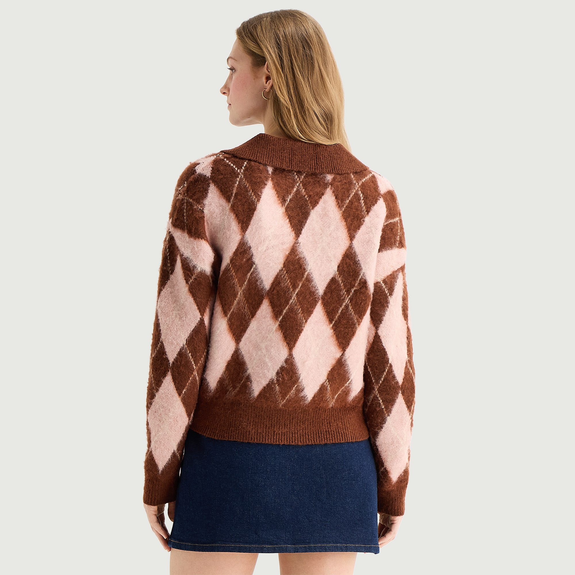 A.N.A Womens Long Sleeve Polo Sweater