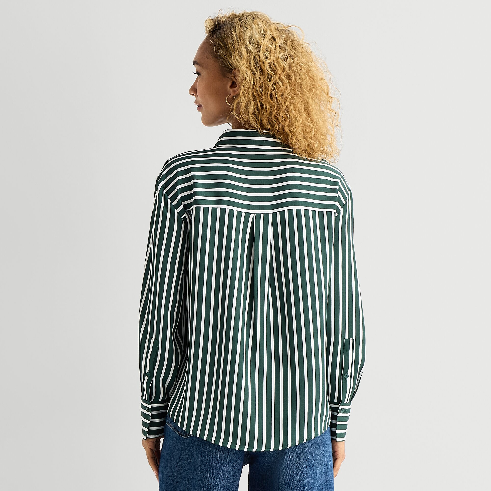 A.N.A Womens Cuffed Long Sleeve Regular Fit Button-Down Shirt