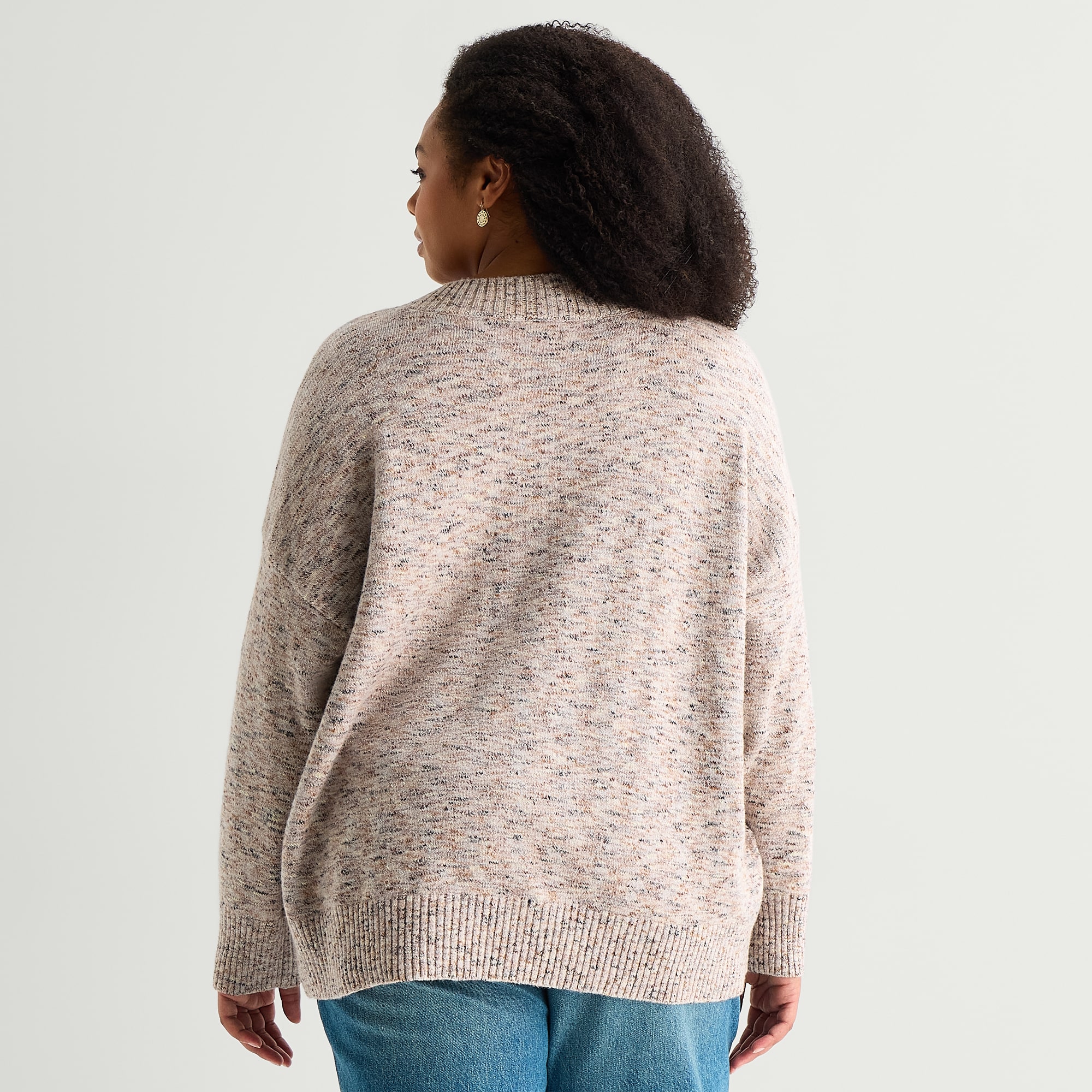 A.N.A Plus Womens V Neck Long Sleeve Pullover Sweater
