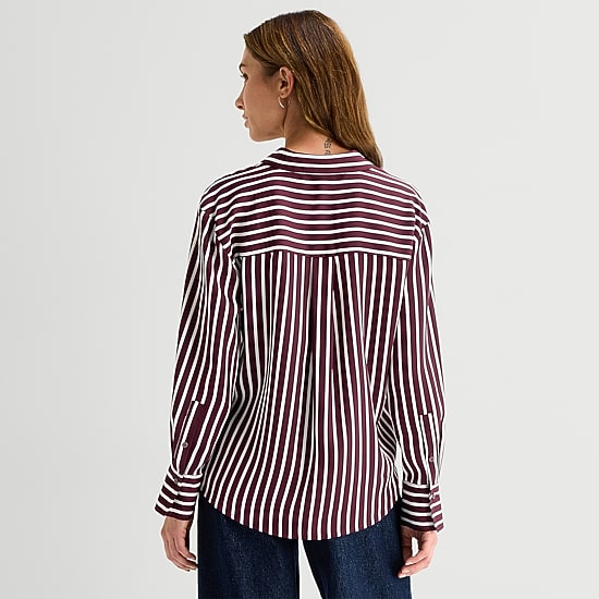 A.N.A Womens Cuffed Long Sleeve Regular Fit Button-Down Shirt