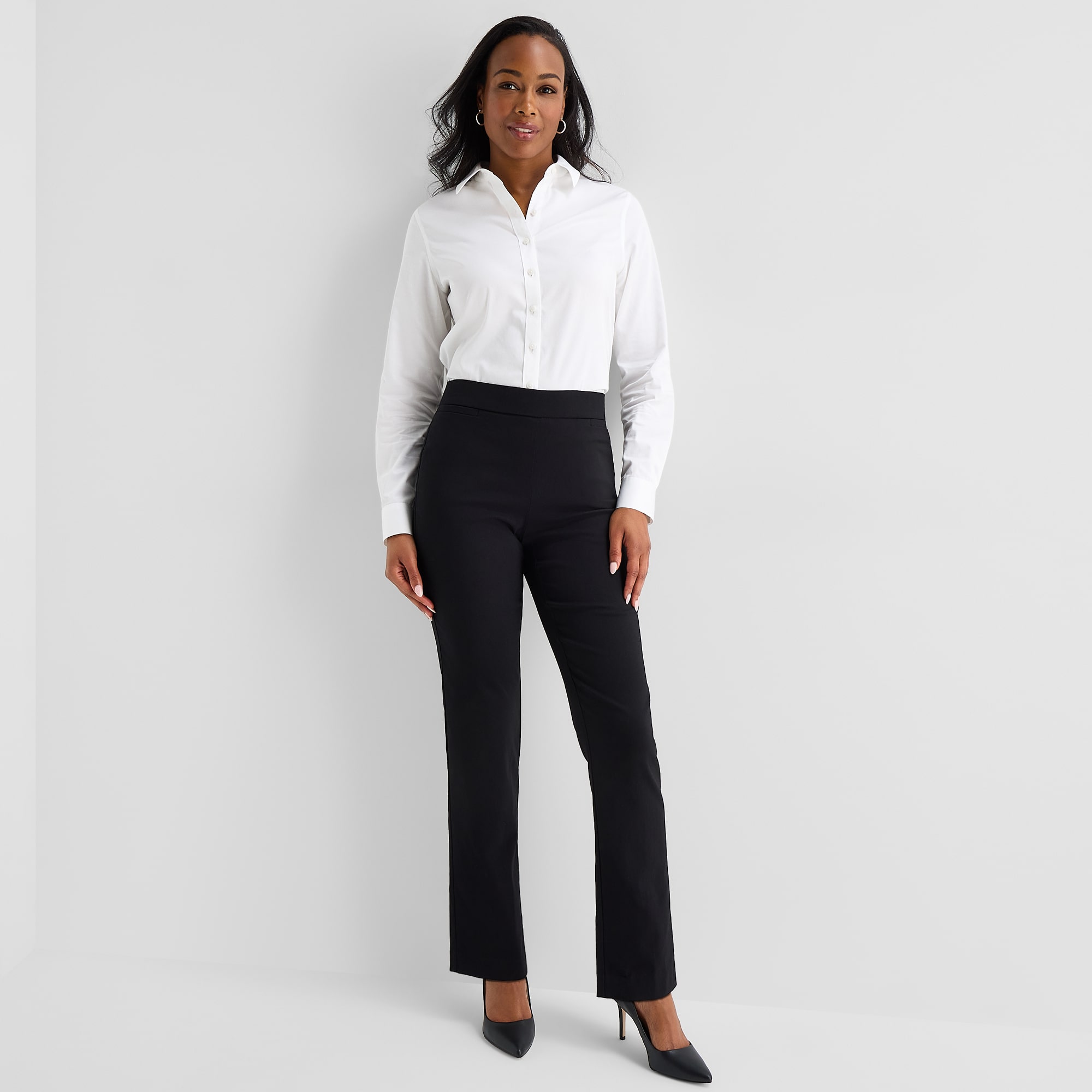 Liz Claiborne Lisa Womens Straight Pull-On Pant