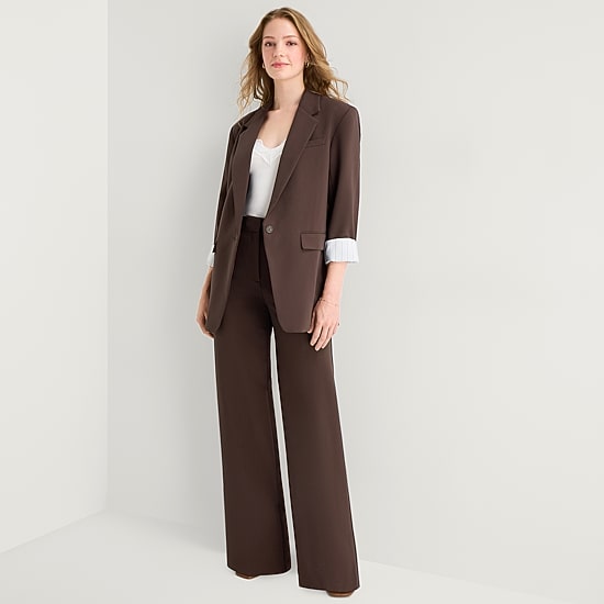 A.N.A Womens Wide Leg High Rise Trouser