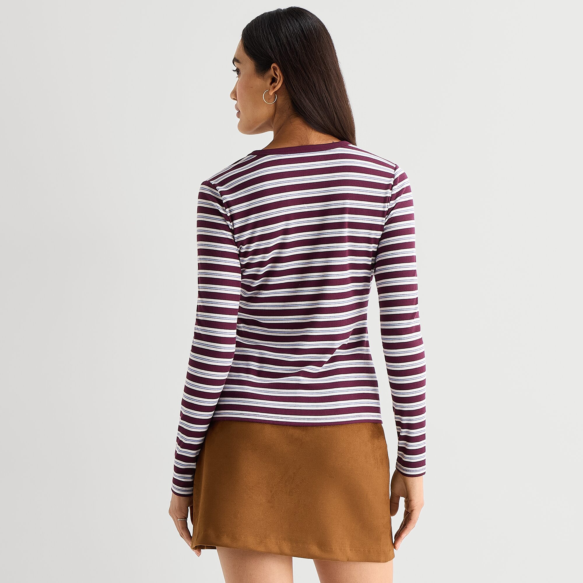 A.N.A Womens Crew Neck Long Sleeve T-Shirt