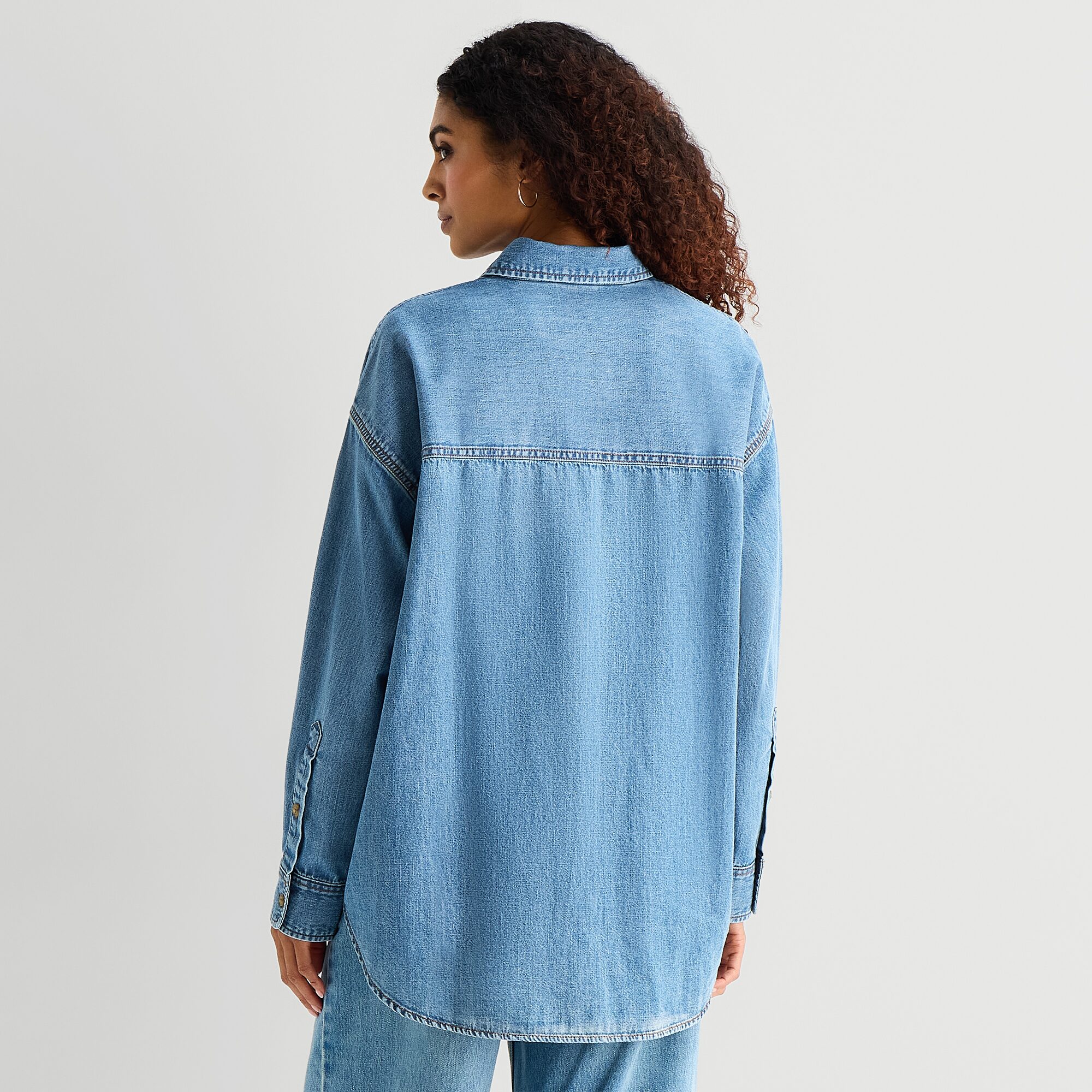 A.N.A Womens Cuffed Long Sleeve Regular Fit Button-Down Shirt