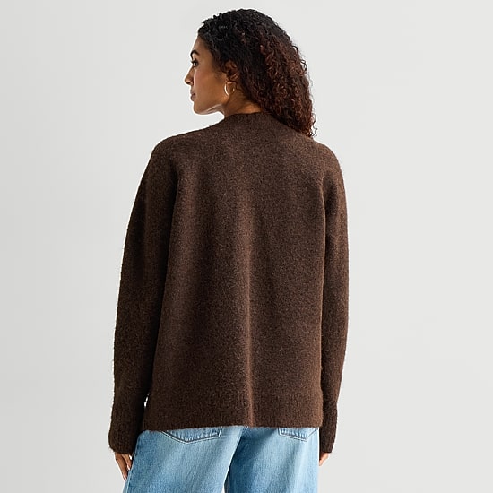 A.N.A Oversized Boyfriend Womens V Neck Long Sleeve Button Cardigan