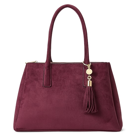 BCBGeneration Suede Triple Compartment Satchel