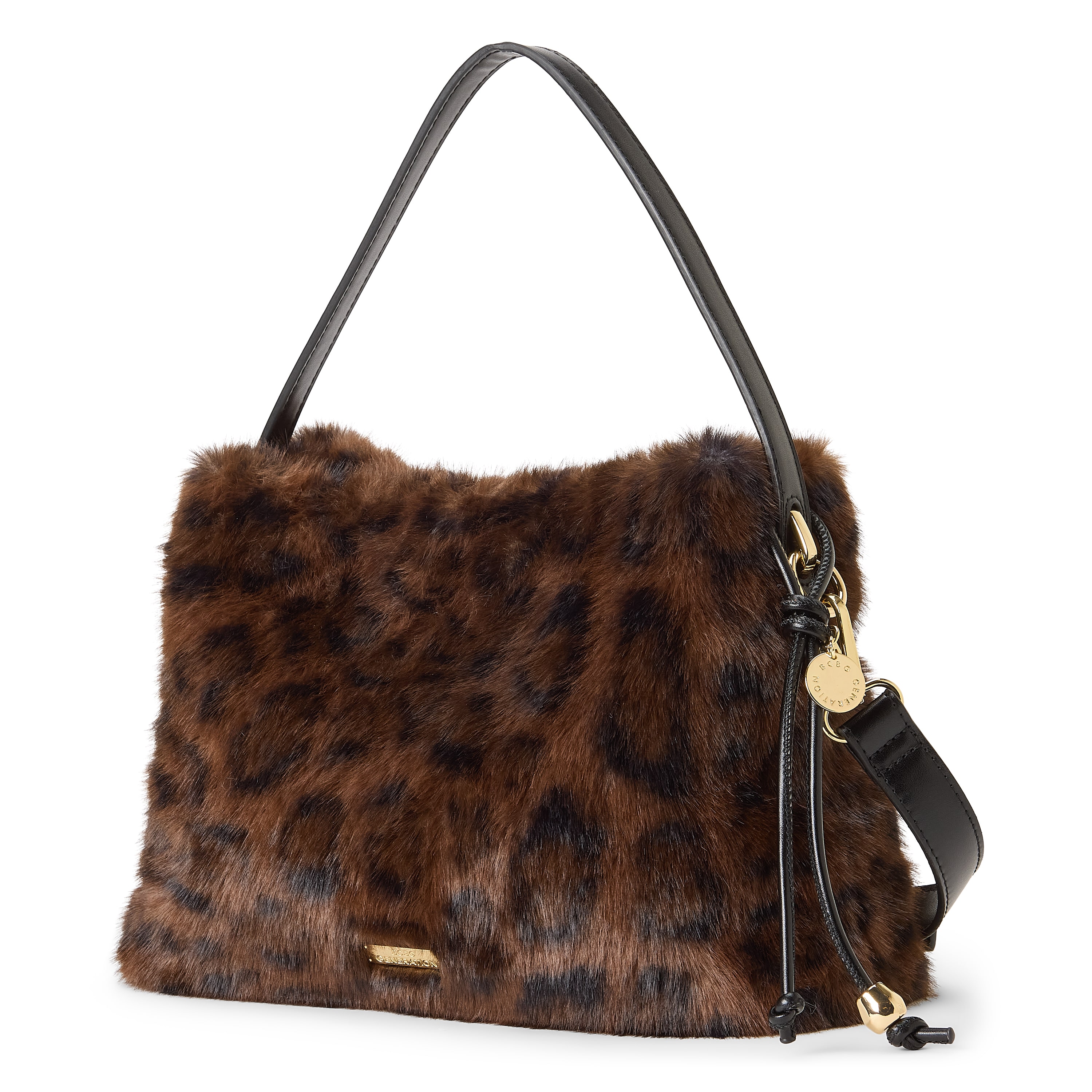BCBGeneration Leopard Faux Fur Satchel
