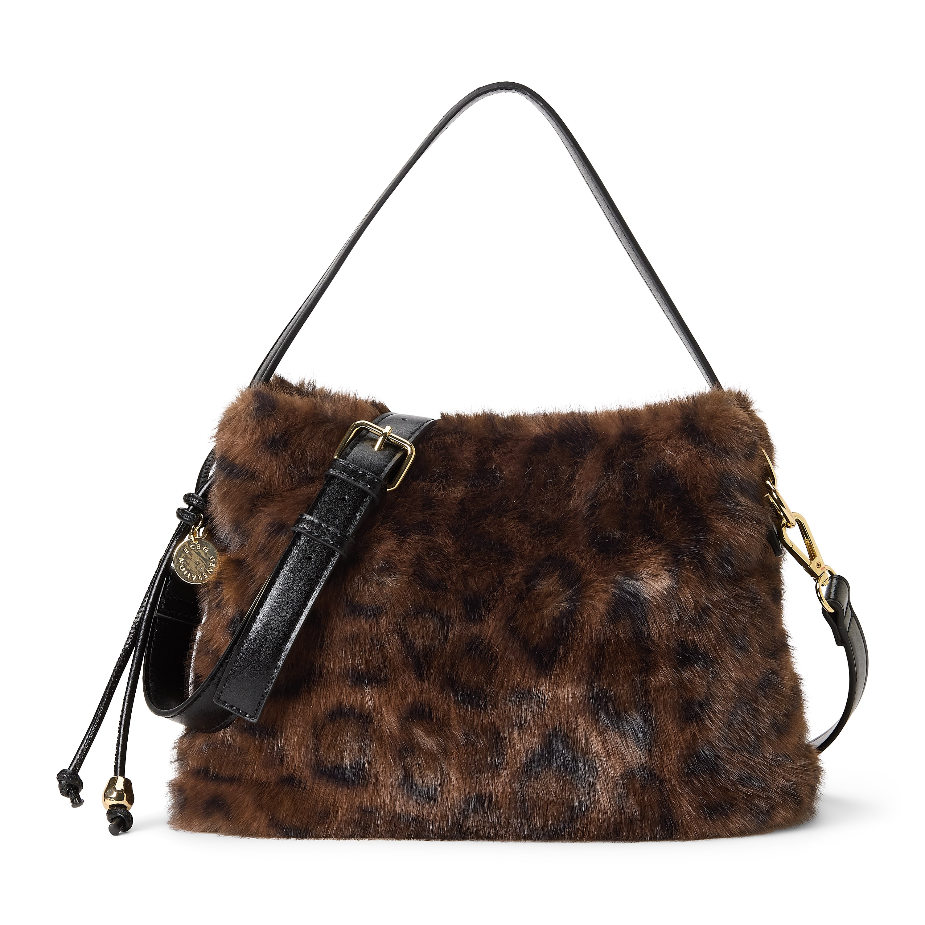 BCBGeneration Leopard Faux Fur Satchel