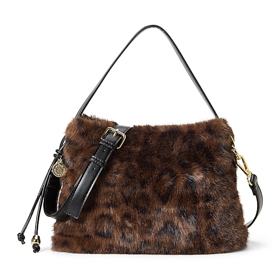 BCBGeneration Leopard Faux Fur Satchel