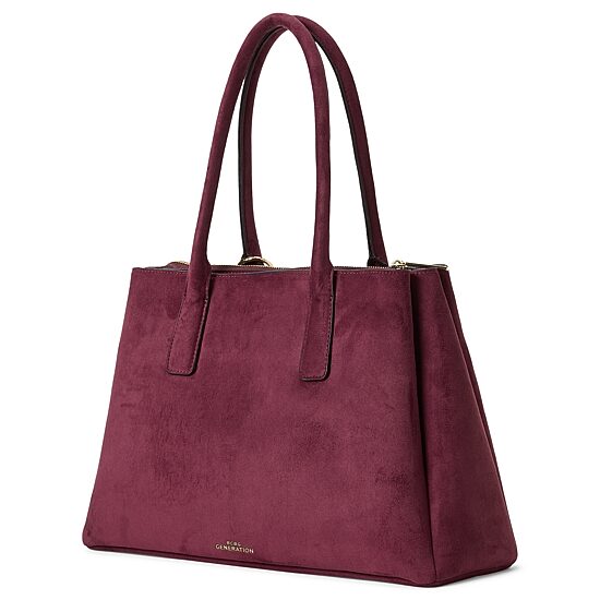BCBGeneration Suede Triple Compartment Satchel
