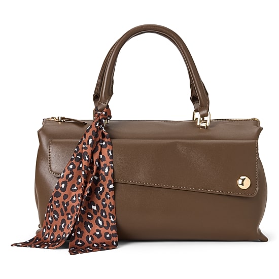 Nicole Miller Multi Compartment Front Flap Satchel
