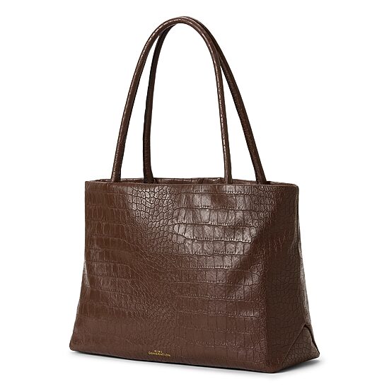 BCBGeneration Chocolate Croc Tote Bag