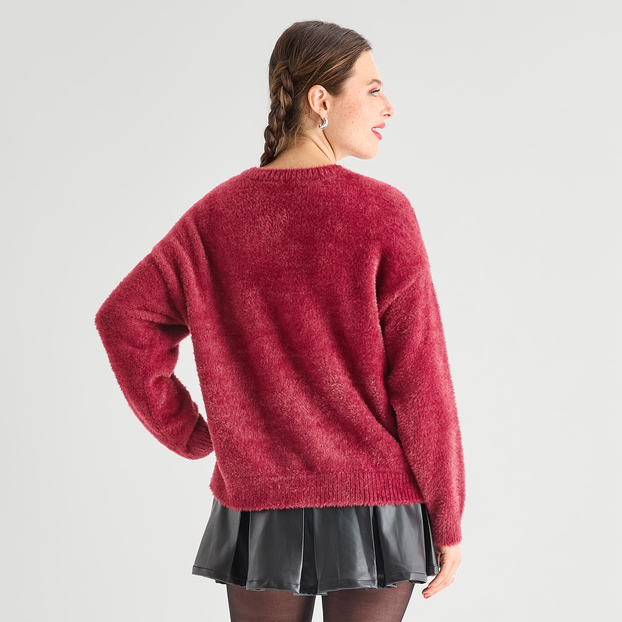 Jingle Ball Womens Crew Neck Long Sleeve Pullover Sweater