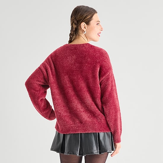Jingle Ball Womens Crew Neck Long Sleeve Pullover Sweater