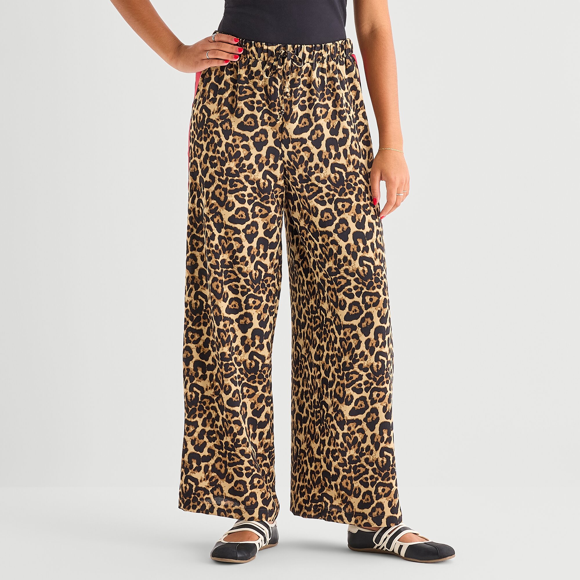 Grayson Threads, The Label Womens Wide Leg Mid Rise Regular Fit Track Pant