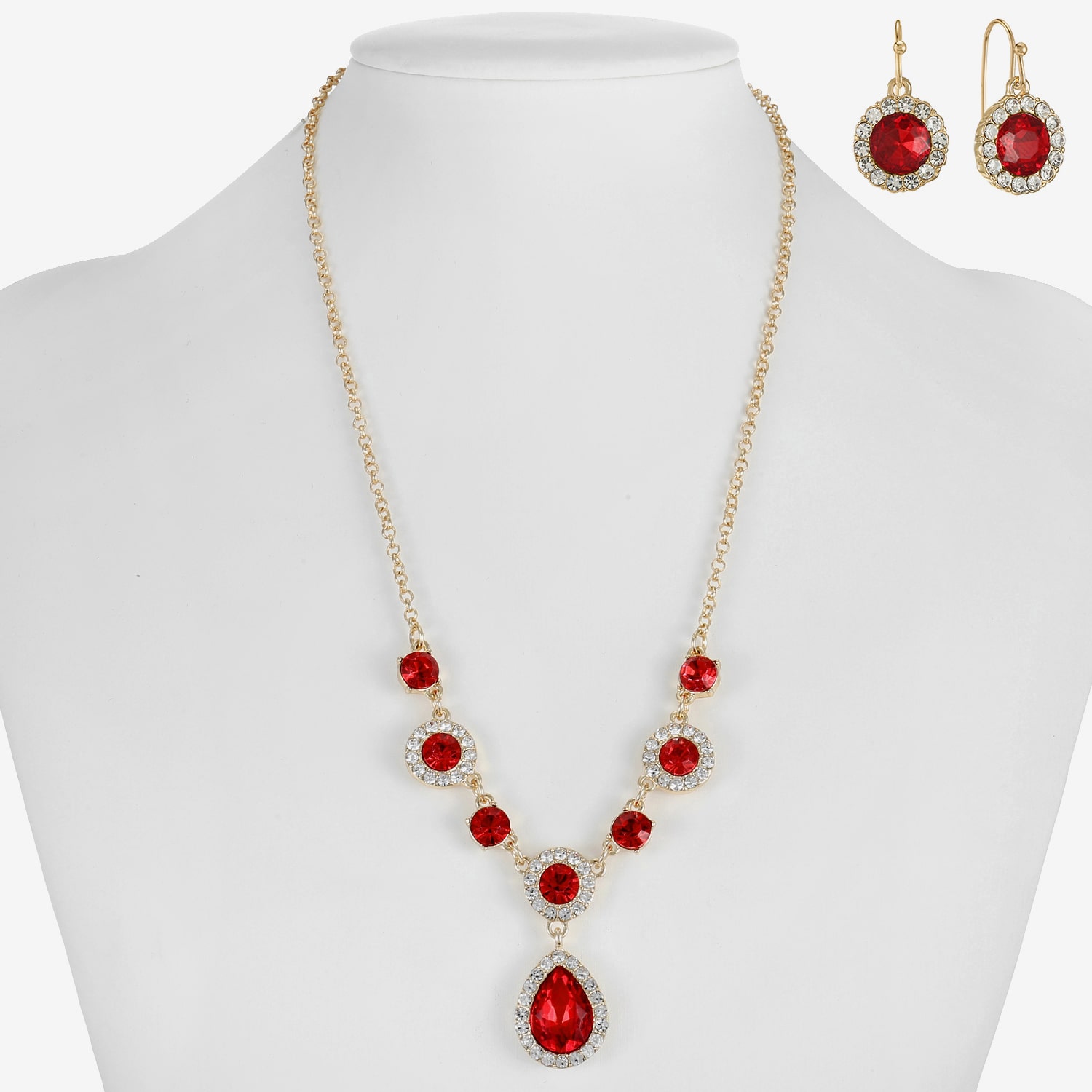 Monet Jewelry Womens Glass Round 2-pc. Jewelry Set