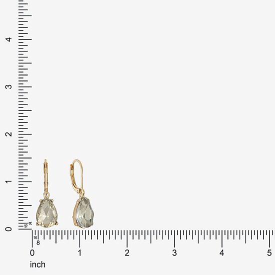 Monet Jewelry Womens Brown Glass Drop Earrings