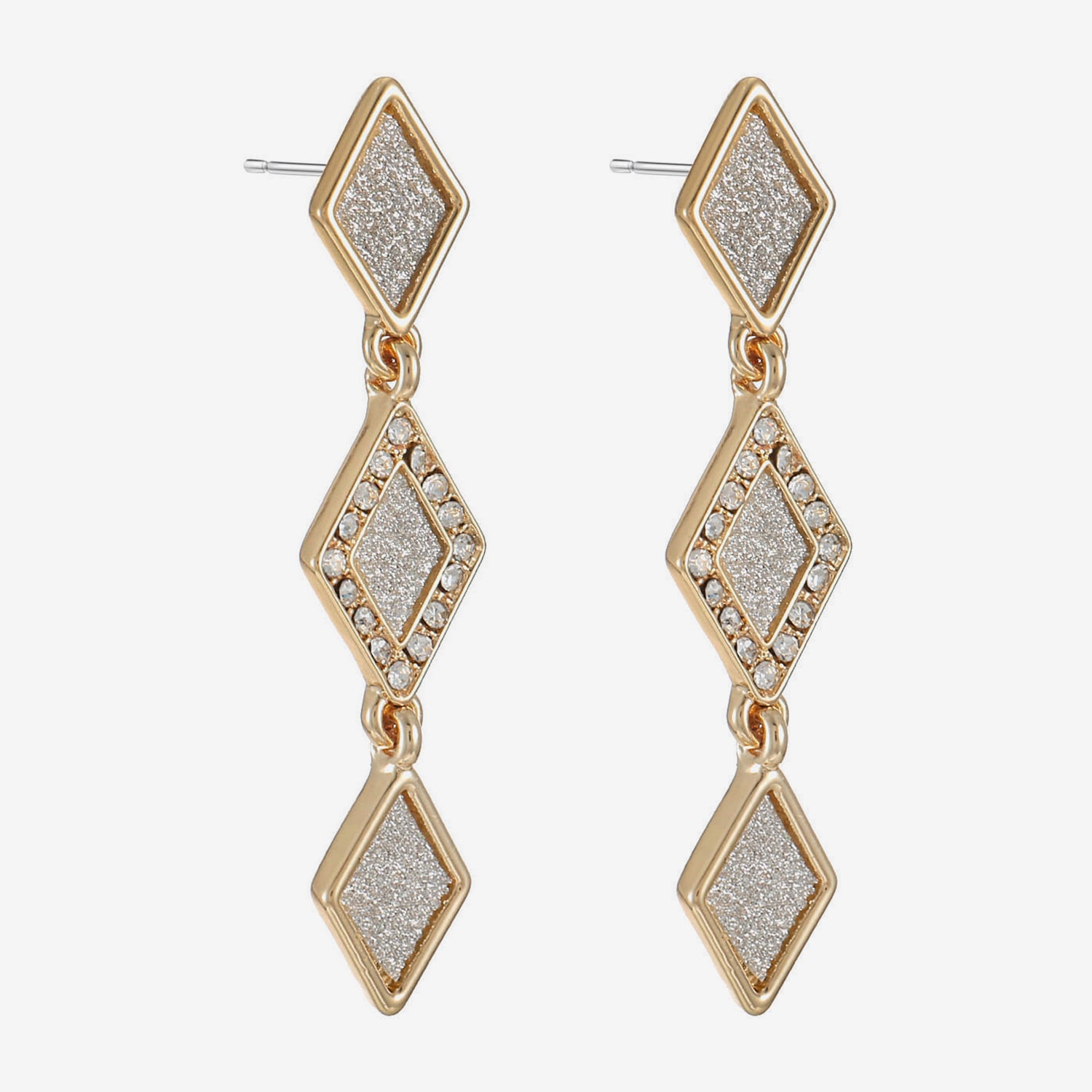 Monet Jewelry Womens Glass Diamond Hypoallergenic Drop Earrings