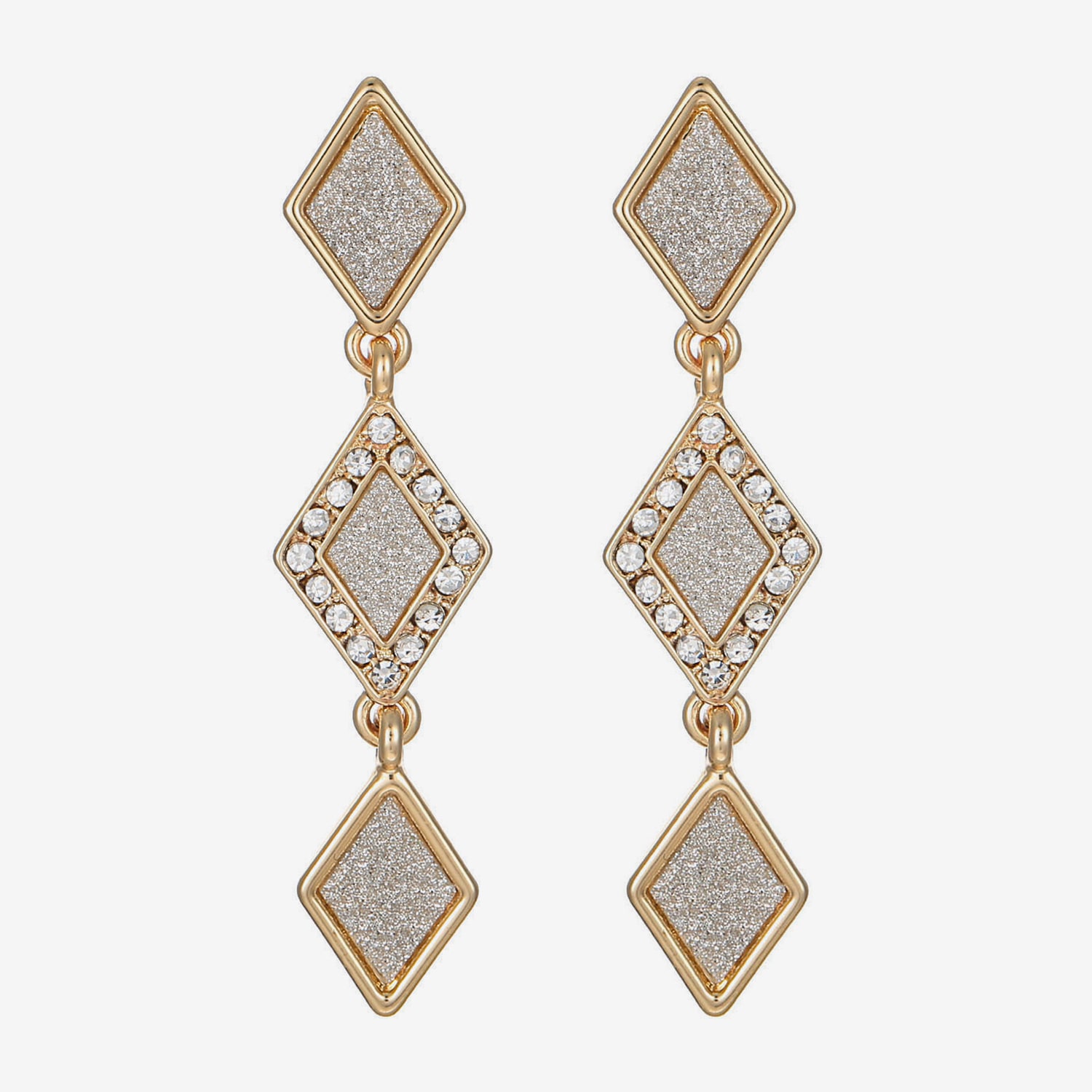 Monet Jewelry Womens Glass Diamond Hypoallergenic Drop Earrings