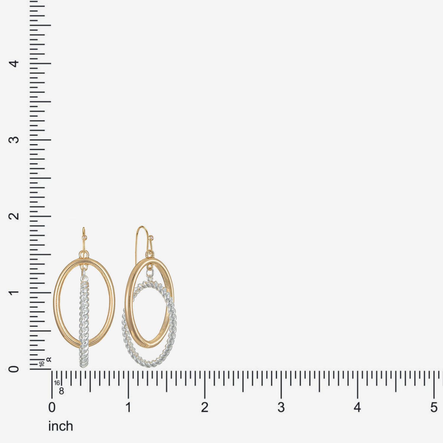 Liz Claiborne Womens 49mm Hoop Earrings