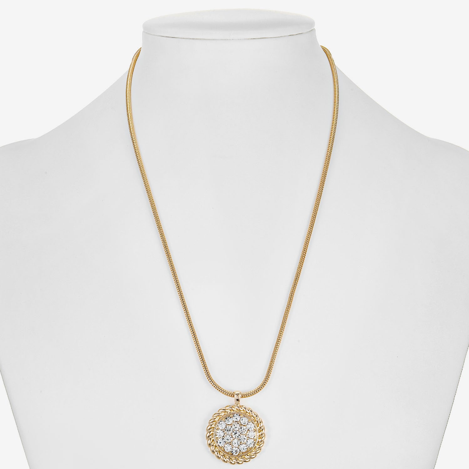 Liz Claiborne Womens Glass Inch Pendant Necklace