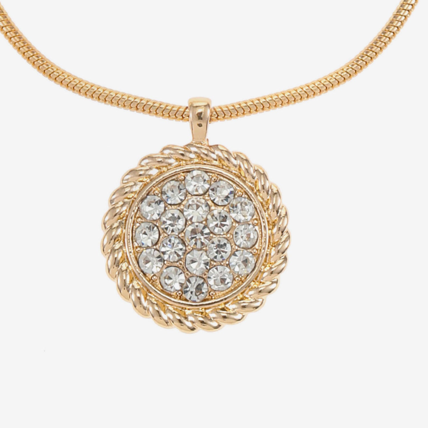 Liz Claiborne Womens Glass Inch Pendant Necklace