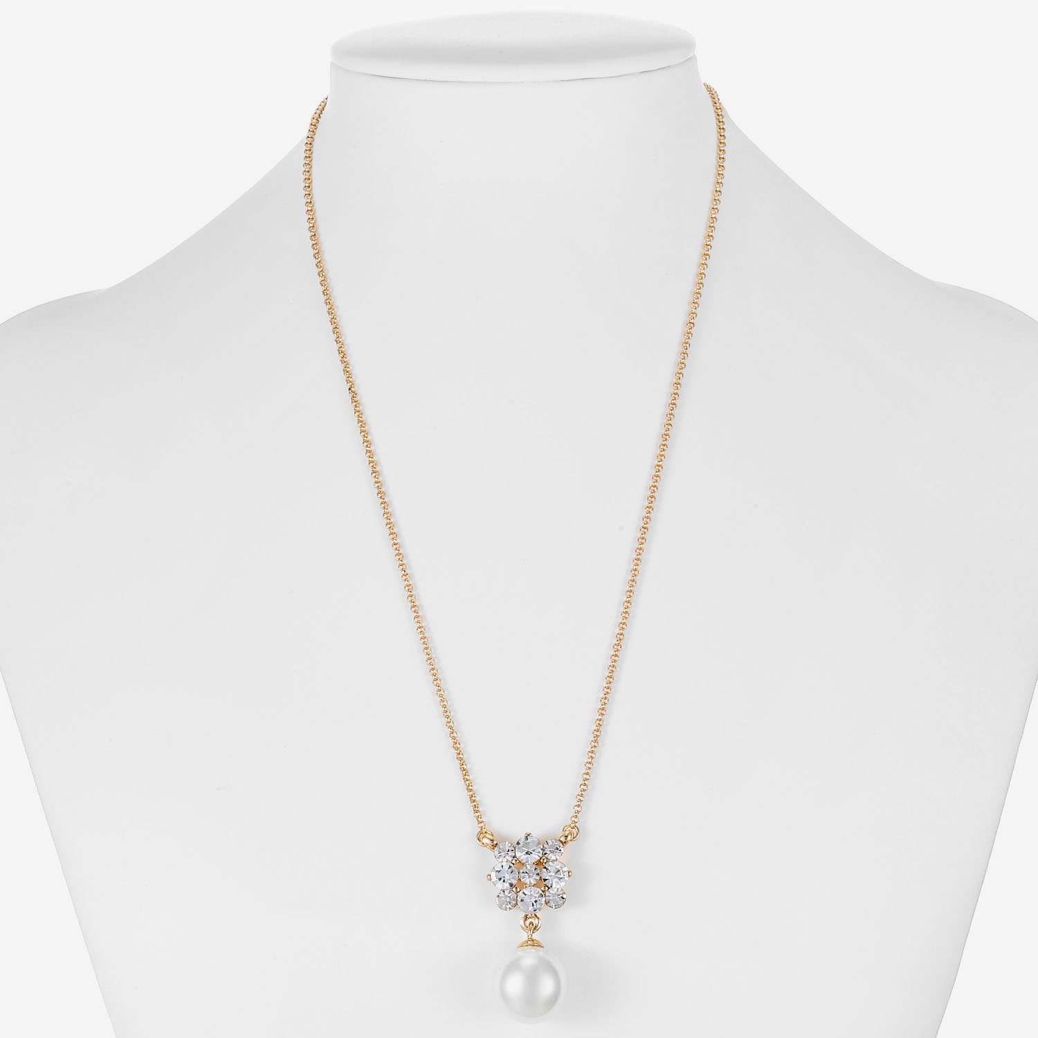 Monet Jewelry Womens Glass Simulated Pearl Star 17 Inch Pendant Necklace
