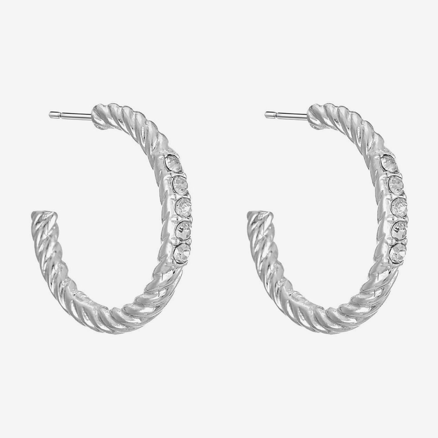 Liz Claiborne Womens Glass 26mm Hypoallergenic Hoop Earrings