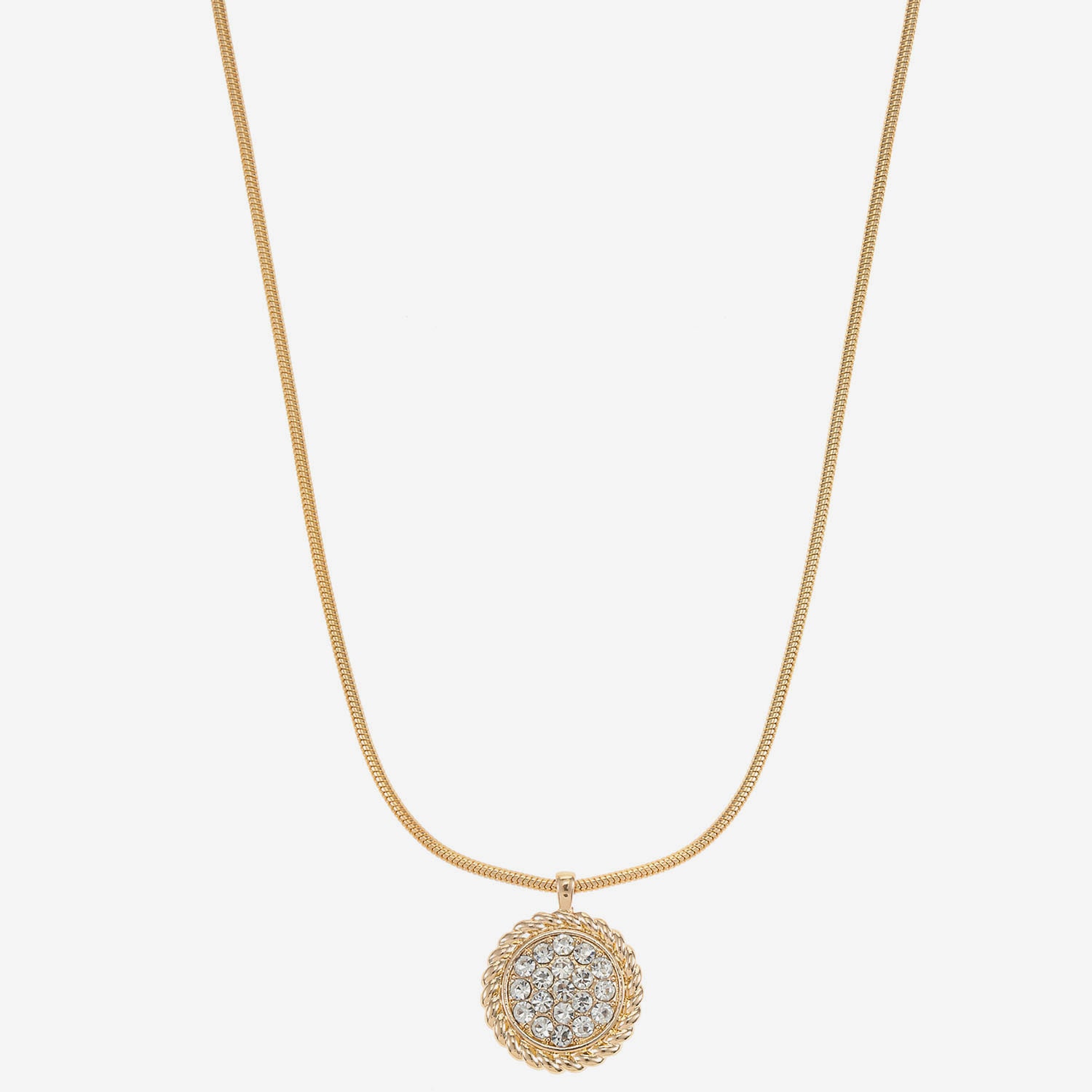 Liz Claiborne Womens Glass Inch Pendant Necklace
