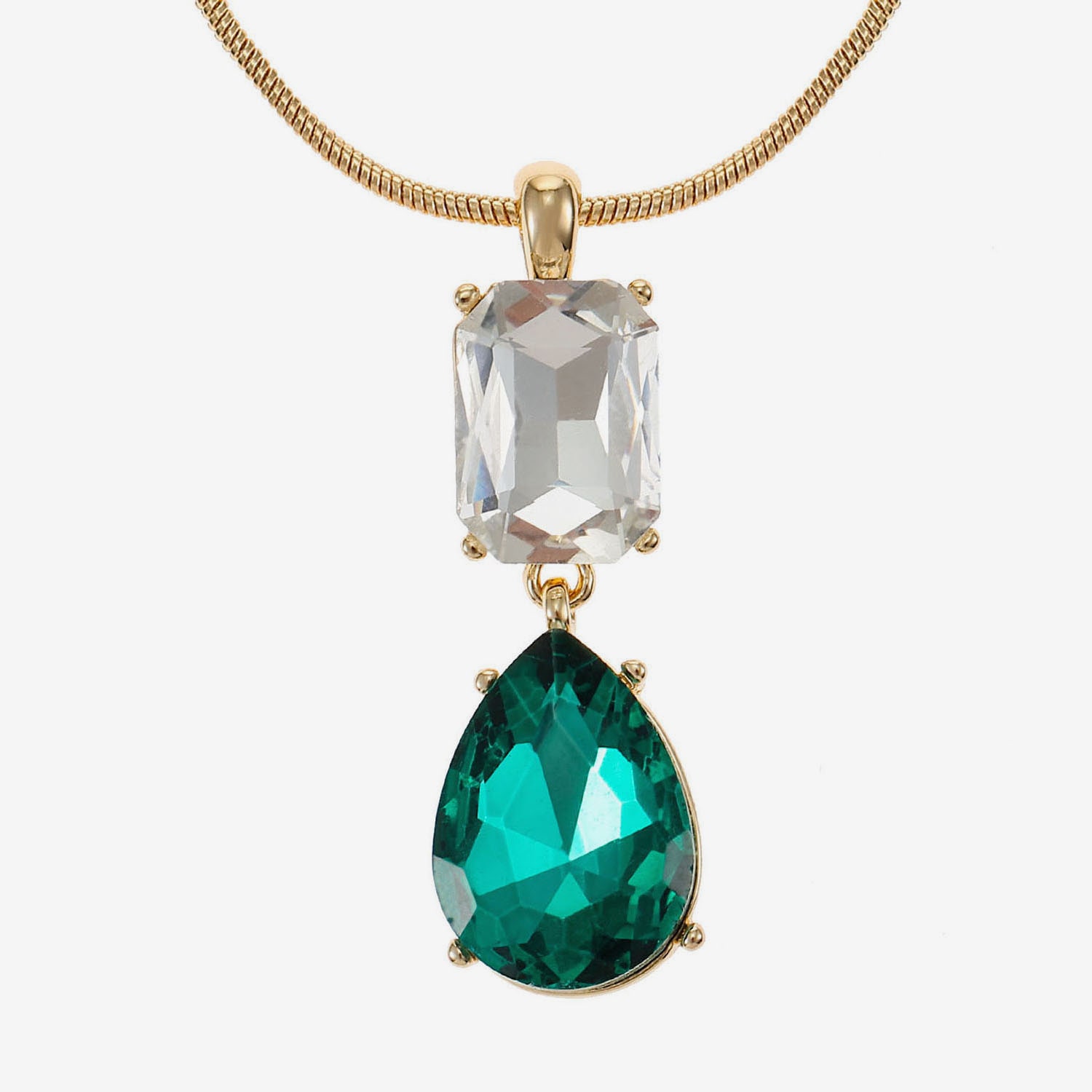 Monet Jewelry Womens Glass 17 Inch Pendant Necklace